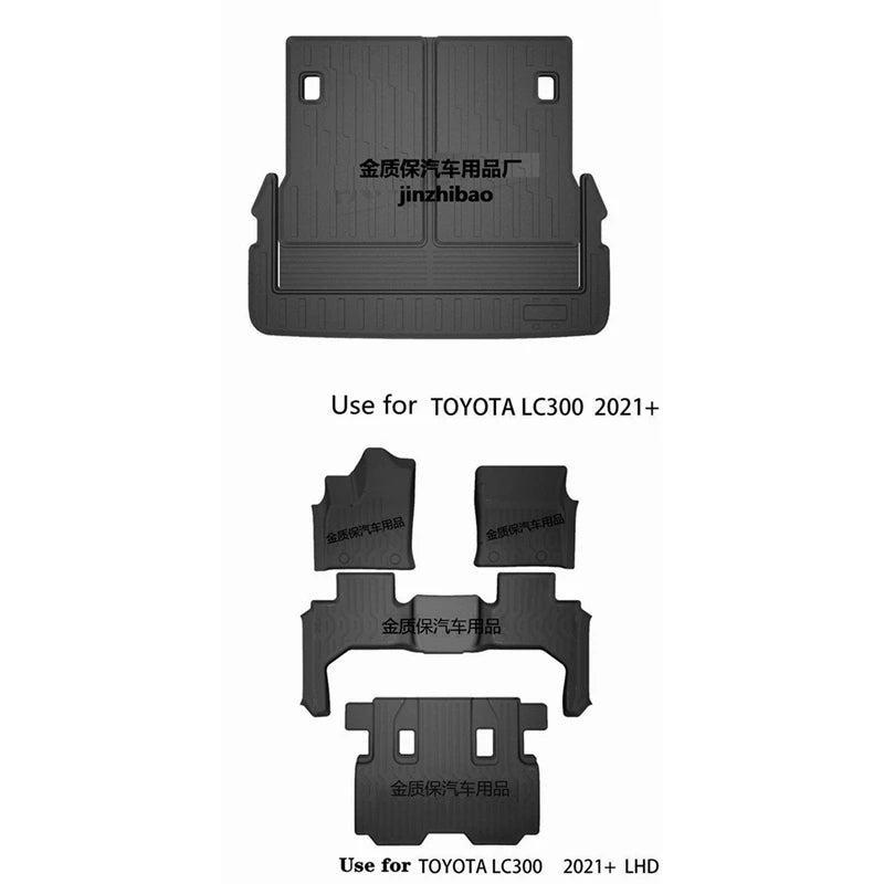 Use for Toyota Land Cruiser LC300 car carpet LC300 floor foot Mats Full Set Fit For LC300 waterproof floor mat LC300 floor mats