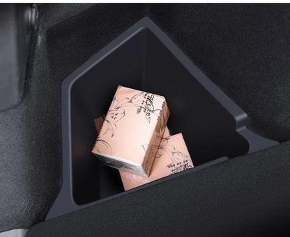 Trunk Organizer For Tesla Model Y Juniper Launch Refresh 2025 Rear Trunk Storage Bins Side Box Organiser TPE Trim Accessories