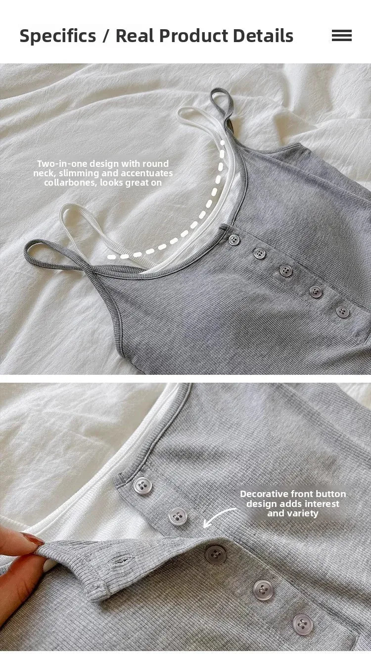 25 Styles Spicy Girl Single Wear Inner Wear Outer Wear Color Block Halter  with Chest Pad Vest Beautiful Back
