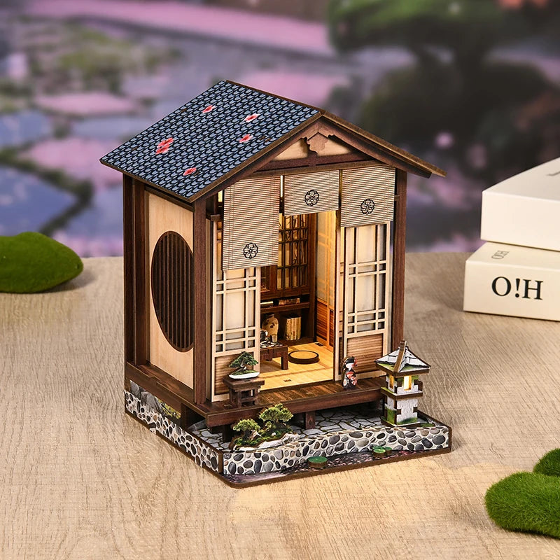 DIY Wooden Dollhouses Bookend 3D Puzzle Hand Assembly Miniature Doll House Model Home Decor Building Toys For Xmas Black Friday