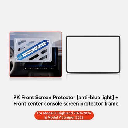 YZ Tempered Glass Film Protector For Tesla Model 3/Y/YL Highland Juniper 2025-2026 Rear Row Center Control Screen Protective