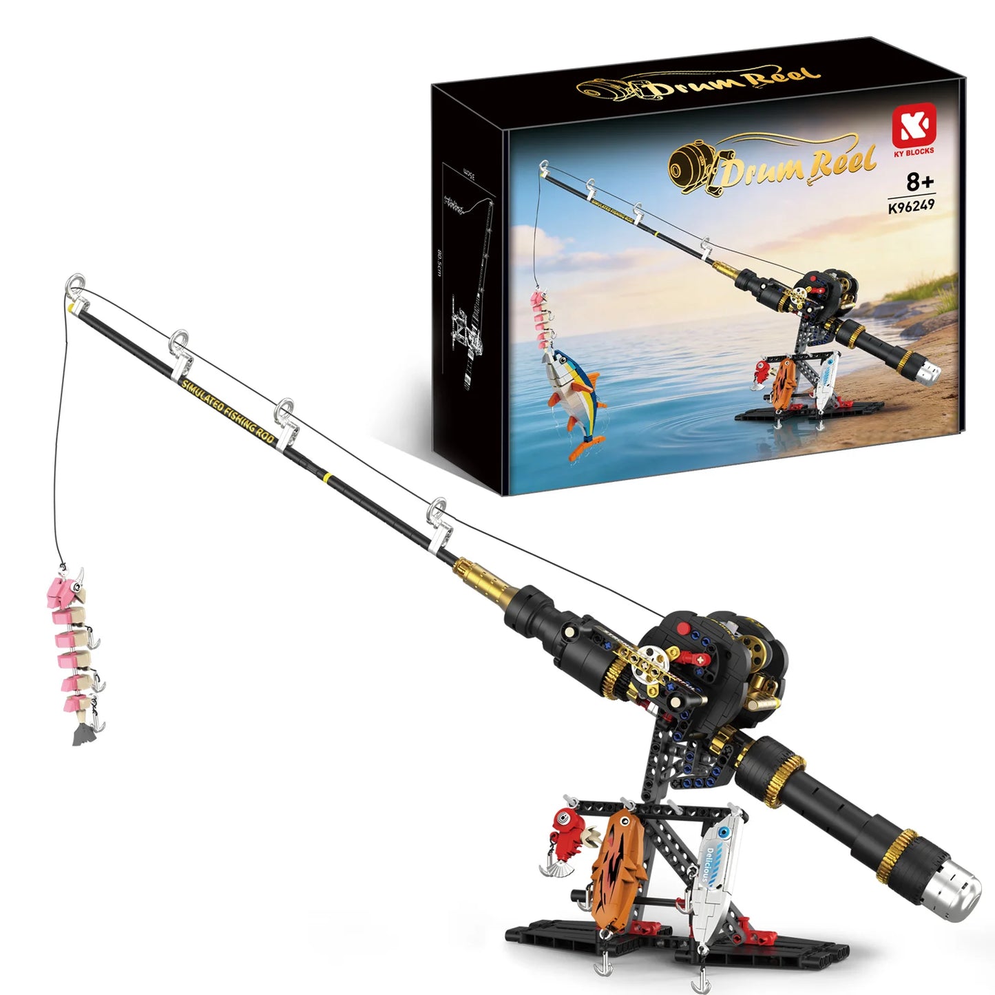 400+ PCS Fishing Scene Building Block Toy, Cool and Stylish, Family Interactive Scene Game and Personal Hobby Collection