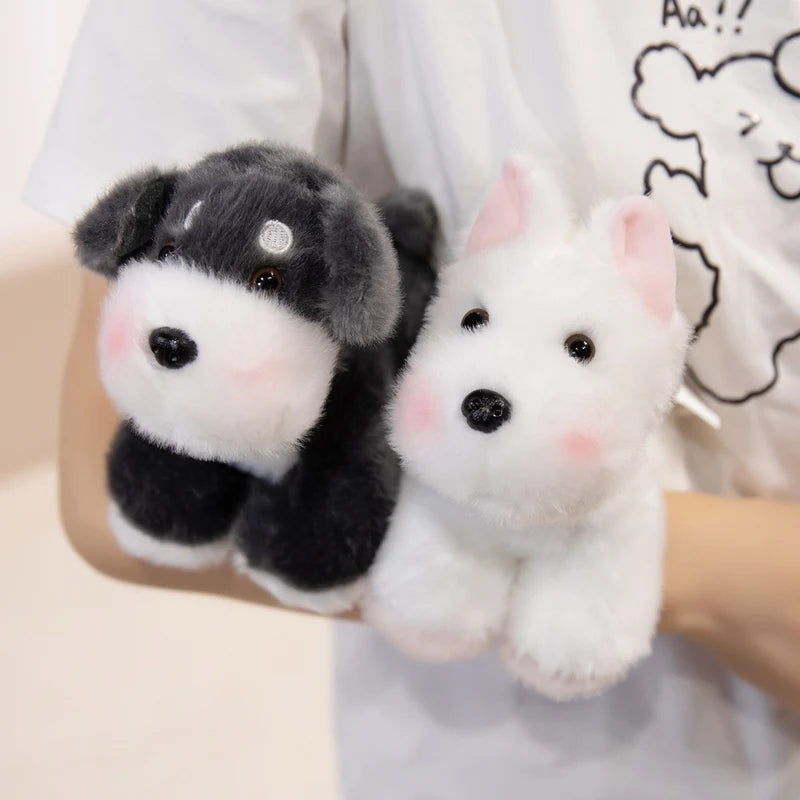 Dog Series Plush Toy Doberman Pinscher Schnauzer Bulldog Labrador Stuffed Doll Desktop Decorative Toys Adorably Birthday Gifts
