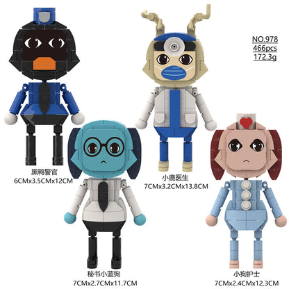 New Animal Hospital Building Blocks Cute 4/8pcs Horror Game Mini Dog Cat Nurse Assemble Figures For Fans Gifts