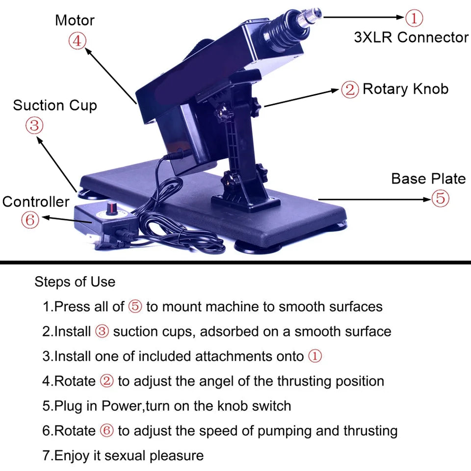 Female Sex Machine with Dildo and Masturbation Cup, Hands-Free G-Spot Clitoral Stimulation, Adult Sex Machine