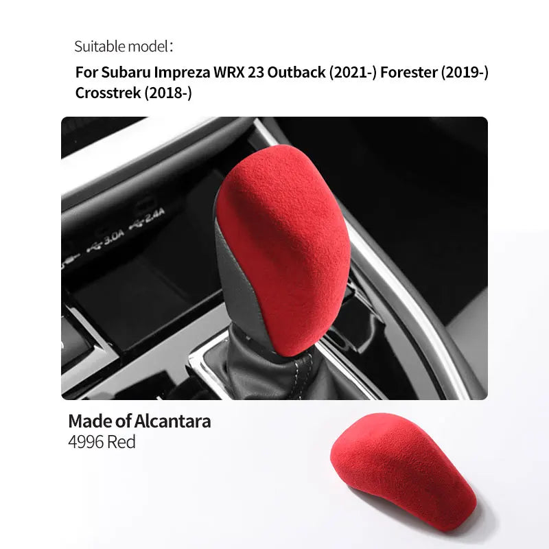 Made of Alcantara For Subaru Impreza WRX 2023 Outback Forester Crosstrek Car Center Console Gear Shift Boot Interior Accessory