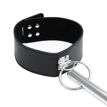 BDSM Restraint Handcuff Set Leg Cuff Neck Restrain Kit SM Fetish Stainless Steel Extend Spreader Bar Adult Couple Slave Harness