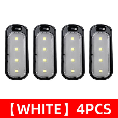 2/4pcs Car LED Door Light USB Charging Wireless Door Warning Lights Safe Anti-collision Signal Lamp Welcome Atmosphere Light