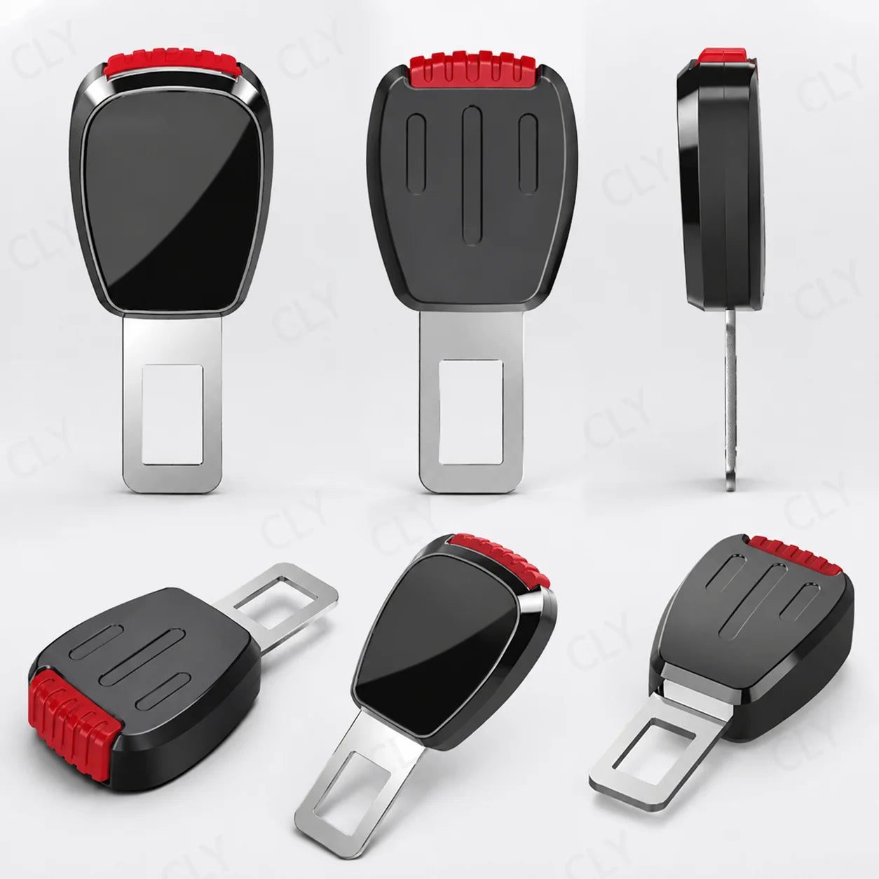 Car seat belt alloy safety belt extension connector car rear safety buckle holder plug-in belt clip