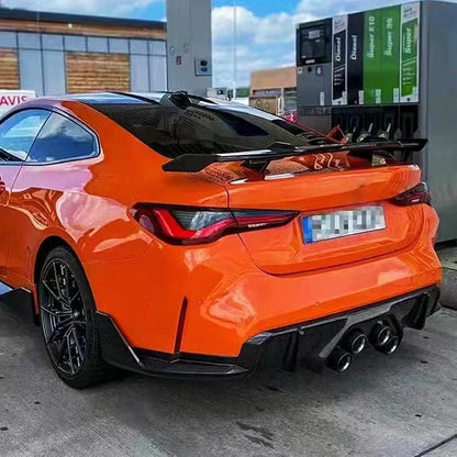 Car Modification Universal Tail Wing Without Punching MP Large Tail Fixed Wing Carbon Grain GT Tail Spoiler Car accessories