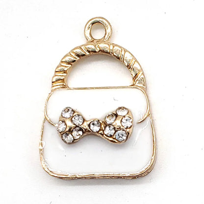 Metal Rhinestone Pearl Chain Butterfuly Crown Shoe Charms for Clogs Sandals Decoration Shoe Buckle for Girls Gift