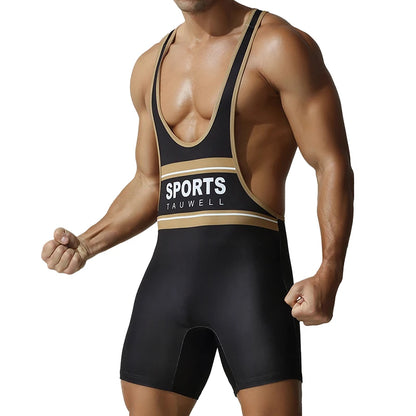 Men's one-piece shapewear, one-piece vest, high elasticity, tight fitting sports and fitness one-piece swimsuit