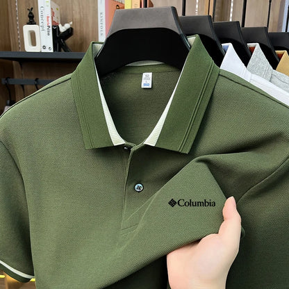 100% Pure Cotton Summer Exquisite Letter Embroidery Fashionable Polo Shirt Short Sleeve Men's Best-Selling Brand Comfortable Top