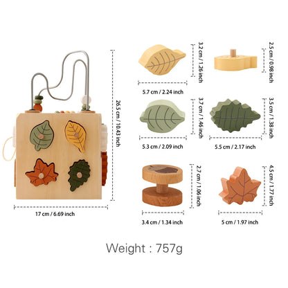 Children's Montessori Toys Wooden Building Blocks Shape Matching Toys Kids Educational Wooden Box Puzzle Toys Stacking Game