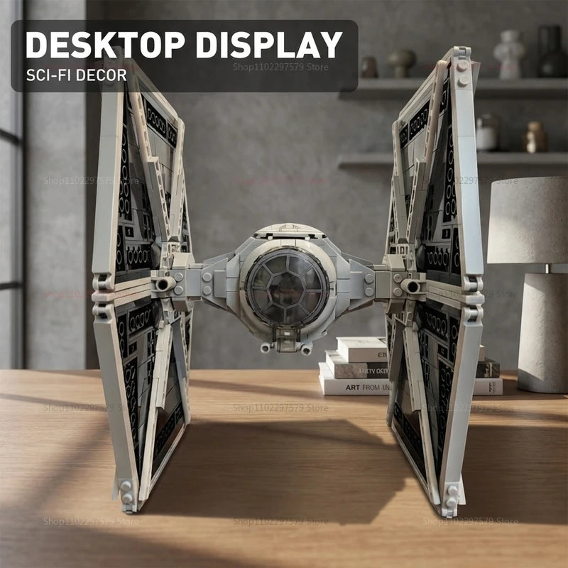 MOC Space War Series Tie Fighter DIY Building Blocks Set Toys Imperial Model Toy for Birthday Gift