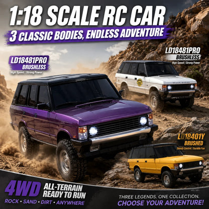 LDRC 1:18 RC Crawler 4WD Off Road Car LD18481PRO Brushless LD18401Y Brushed SUV FOC Torque Boost RTR Climbing Truck