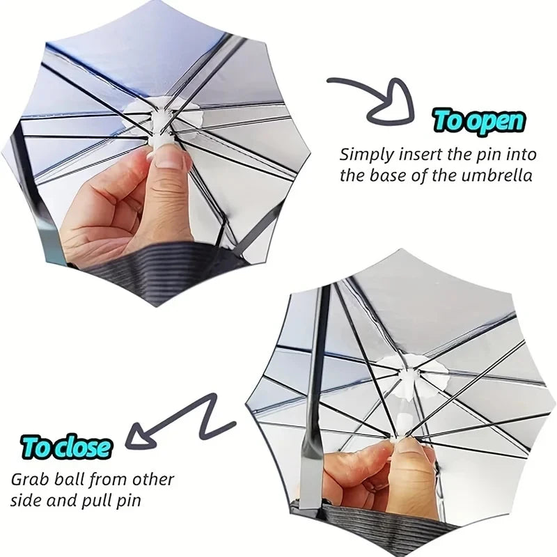 Umbrella hat Head-mounted umbrella Summer rain and sun protection Outdoor fishing Umbrella hat Head-worn umbrella hat