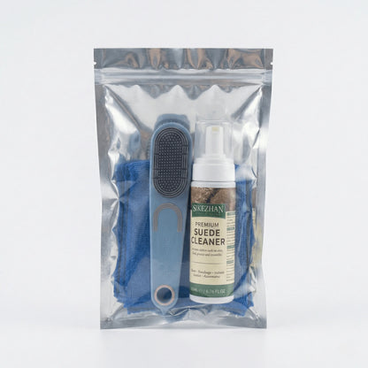 Suede Nubuck Shoe Cleaner Kit Foam Cleanser with Brush Towel for Sneakers Boots Bags Leather Jacket Care