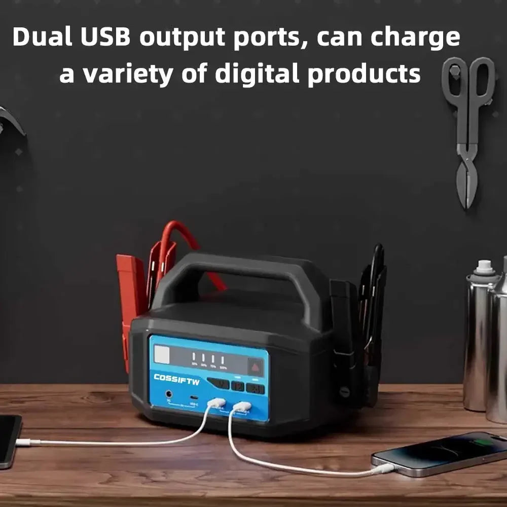 COSSIFTW P2 model high power 10000A peak current lifepo4 battery 80000mAh power bank with heavy duty jump starter 12V/24V