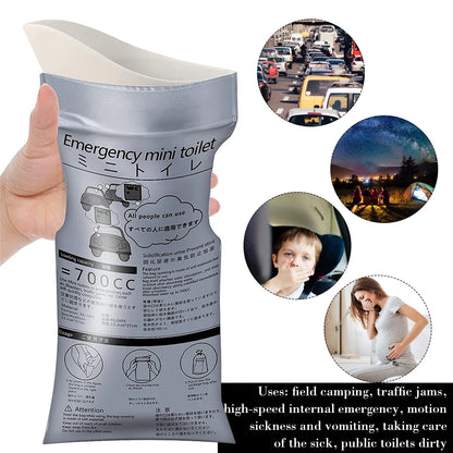 Outdoor Emergency Urinate Bags 600/700ml Disposable Travel Mini Mobile Toilet Unisex Pee Bag Vomiting Bag for Baby Women Men