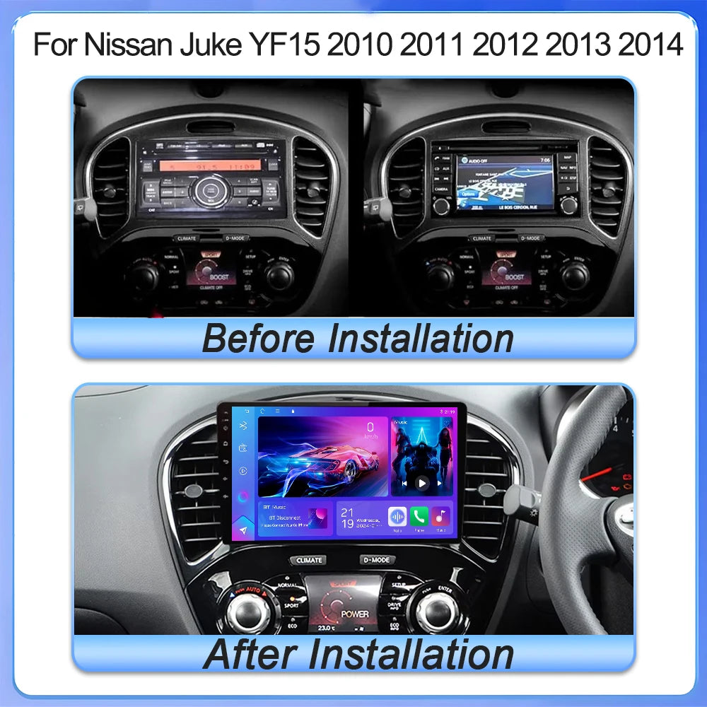 For Nissan Juke Yf15 2010 2011 2012 2013 2014 Carplay Auto 5g+wifi Gps Car Radio Navigation Multimedia Video Player Stereo Bt