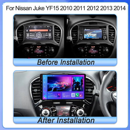 For Nissan Juke Yf15 2010 2011 2012 2013 2014 Carplay Auto 5g+wifi Gps Car Radio Navigation Multimedia Video Player Stereo Bt