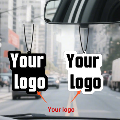 20pcs customized photos, logo car air freshener, fragrance lasting for 20 days, double-sided printing - hanging on the car