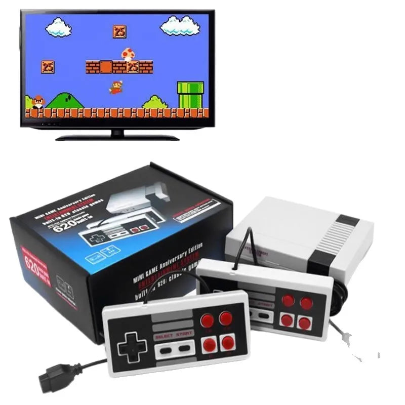 Retro Family Video Game Console For FC Home Game Player AV Output Built in FC620 Classic Game with wired Gamepad For Children