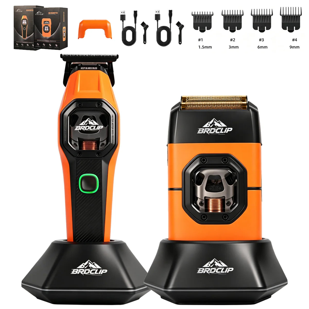 New Professional BRDCLIP Salon Barber Kit vector motor Hair Clipper 7800-13000RPM Trimmer 8000-13000RPM Metal body 2603 Shaver