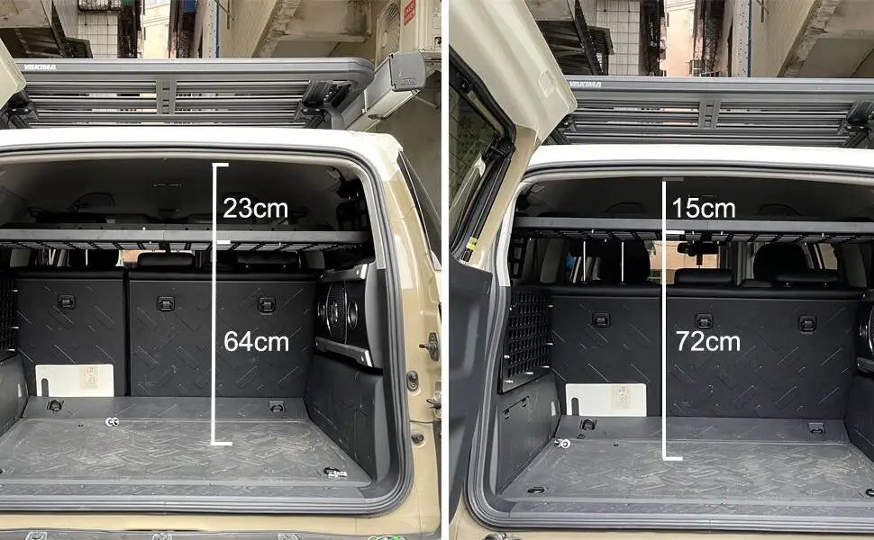 CGZ Molle Panels for Toyota FJ Cruiser 2007-2023 Rear Boot Trunk Shelf Cargo Storage Debris Racks Organizers