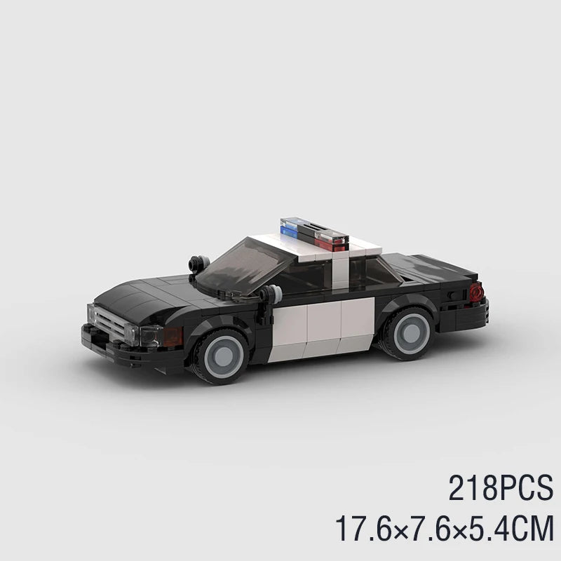 MOC Speed Sports Super Race Car Model Building Blocks Pickup Police Bricks City Racing Vehicle SUV Technical Rally Sport Toy