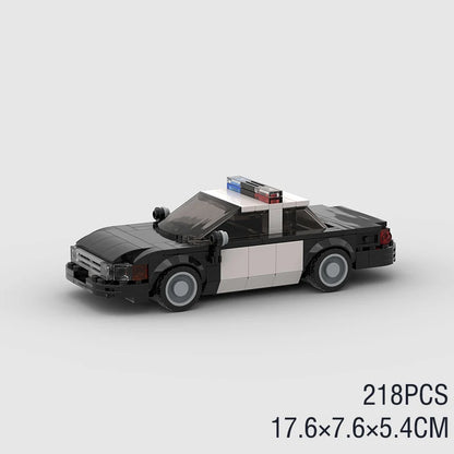 MOC Speed Sports Super Race Car Model Building Blocks Pickup Police Bricks City Racing Vehicle SUV Technical Rally Sport Toy