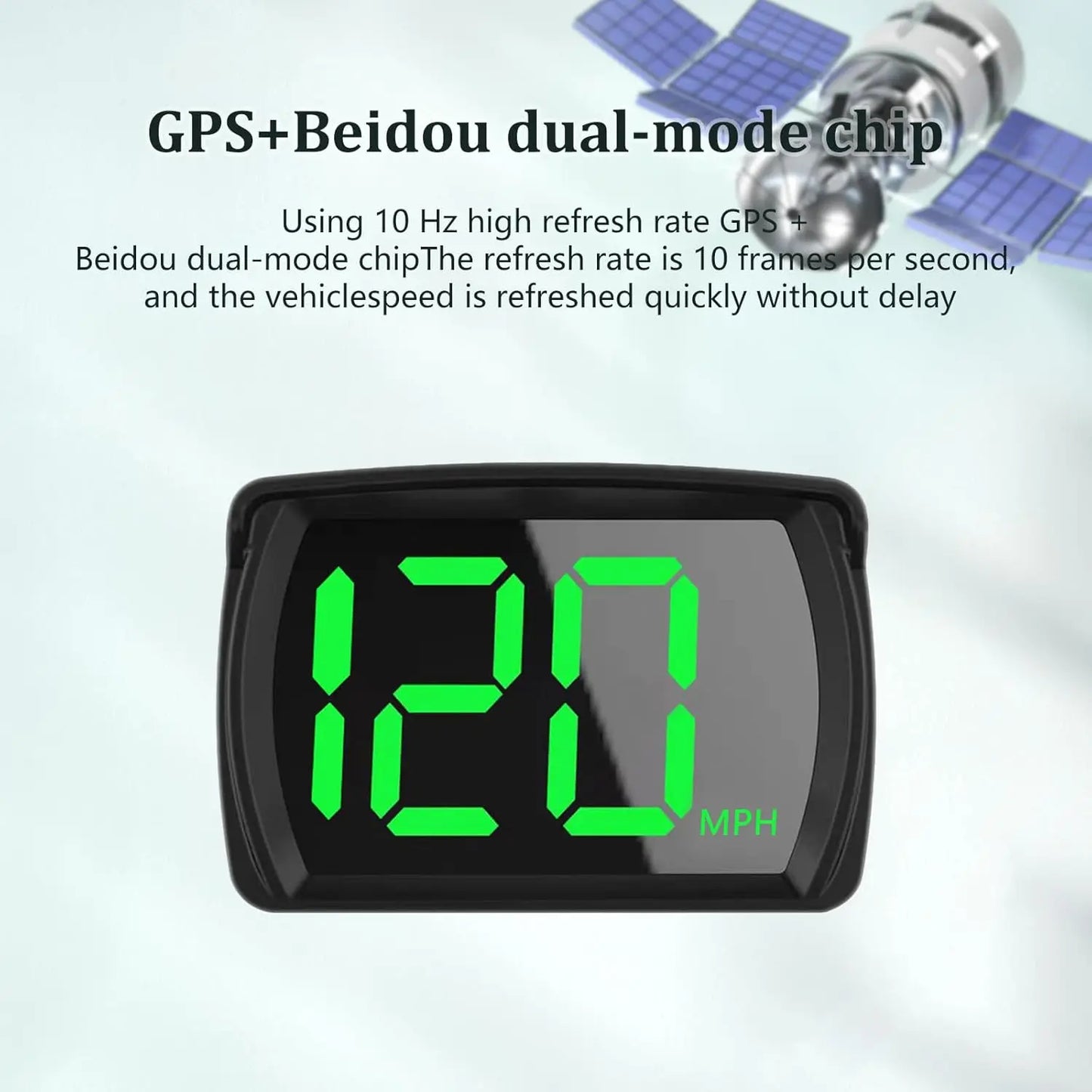 Car GPS HUD Head Up Display Universal Digital Speedometer Projector Kmh/Mph Big Font Speed Meter Displayer USB Cable Plug & Play
