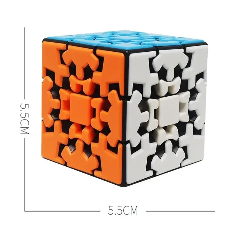 Premium 3D Gear Magic Cube Smooth Turning Brain Teaser Puzzle Desktop Fidget Stress Relief Sensory Toy For Hobby Collection