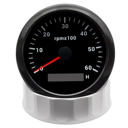 AD 85MM Tachometer with LCD Hour Meter For Marine Boat Car RPM Gauge 0-3000 4000 8000 RPM Meter Tach Sensor 7Colors Backlight