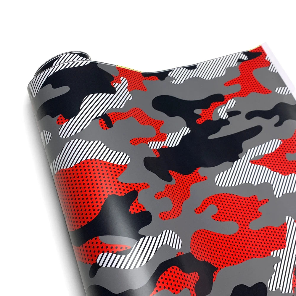 Auto Film PVC Vehicle Wrap Vinyl for Motorcycle Polka Dot Camo Car Stickers DIY Waterproof Car Wrapping Sticker Accessories