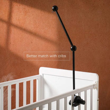 Baby Wooden Bed Bell  Bracket Mobile Hanging Rattles Toys Newborn Music Box Holder Bracket Infant Crib Toy Arm Bracket Baby Gift