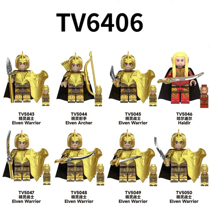 Mini Lord Rings Action Figures Building Block Ringwraiths Orcs Legion Elf King Princ Knight Dwarf Wizard Movie Characters Bricks