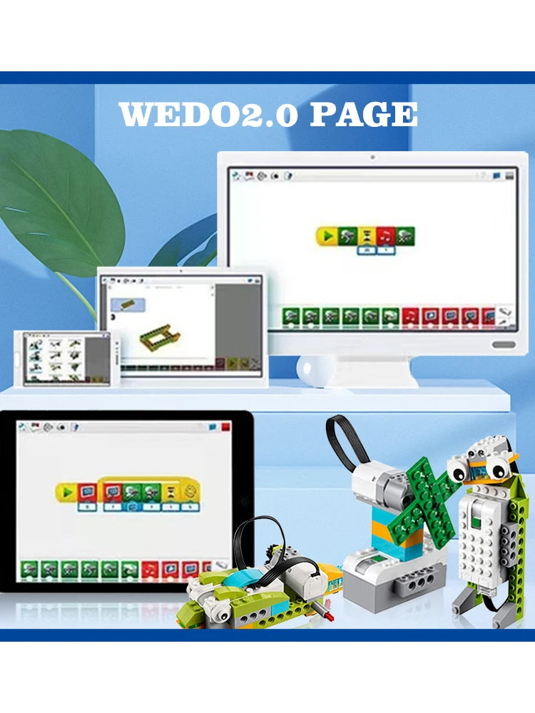 WEDO Building Blocks Transform Science Education Toy Kit for Kids Interactive Learning Construction Playset