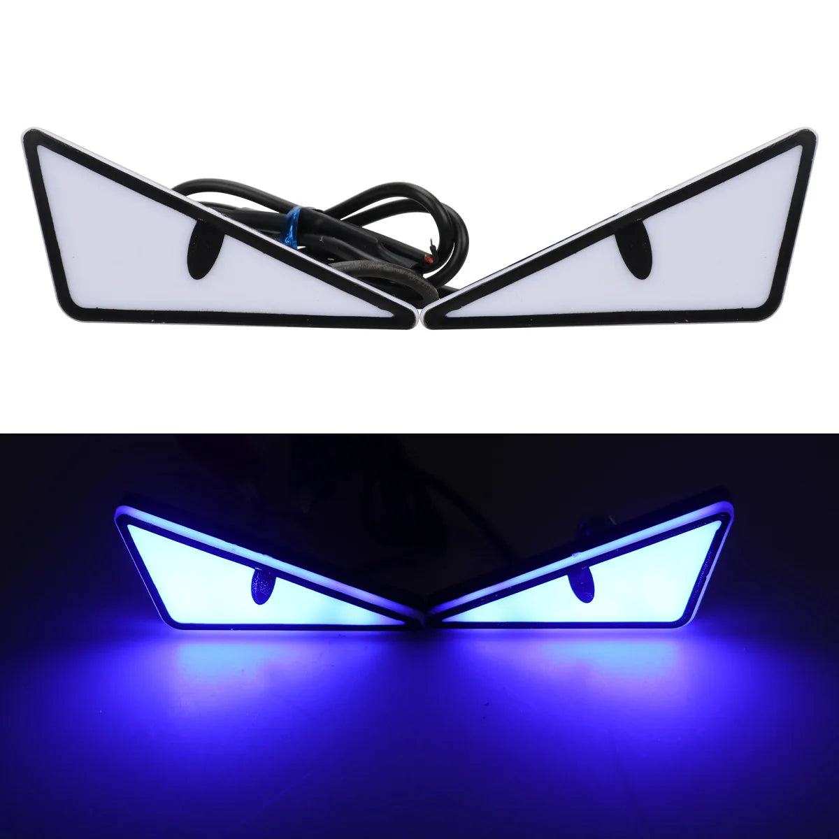 2PCS Car LED Devil Eyes Light Universal Demon Eyes Headlight Motorcycle Mini Turn Signal Flasher Tail Lamp Auto Decoration Light