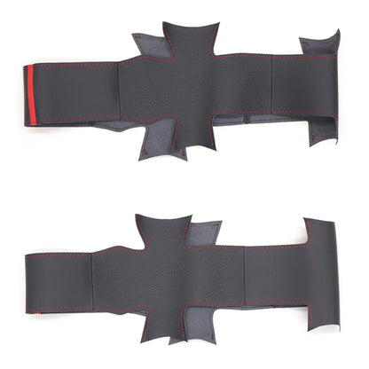 Black Faux Leather Car Steering Wheel Cover for Mitsubishi Lancer Evolution EVO VI 6 V 5 IV 4 1996-2000