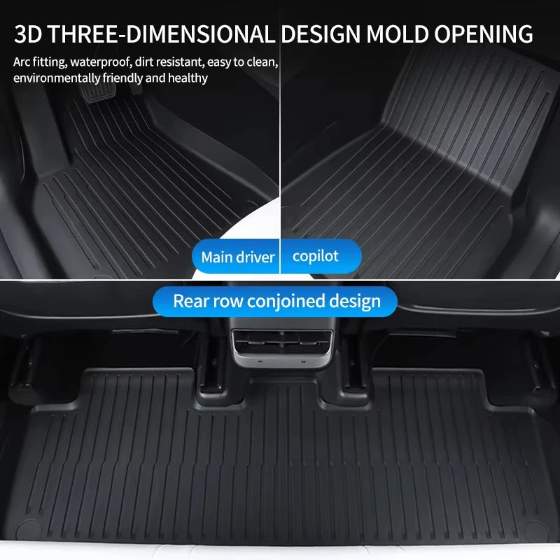 TPF Floor Mats For Tesla new Model Y Juniper 2026-2025,Waterproof Luggage Mat 7pcs,All Weather Trunk Mat, Protector Accessories
