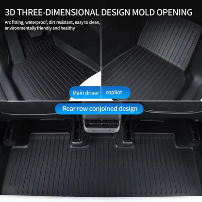 TPF Floor Mats For Tesla new Model Y Juniper 2026-2025,Waterproof Luggage Mat 7pcs,All Weather Trunk Mat, Protector Accessories