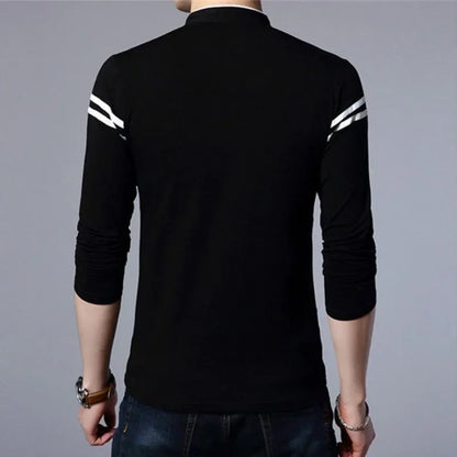 Pullovers Long Sleeve High Quality Polo T Shirt for Men Plain Unicolor Harajuku Fashion Streetwear Luxury 2025 Xl Man Sweatshirt