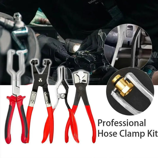 4pcs/Set Hose Clamp Kit, Fuel Line Disconnecting, Electrical Disconnect Pliers Automotive, Hose Remover Caliper Tool Sets