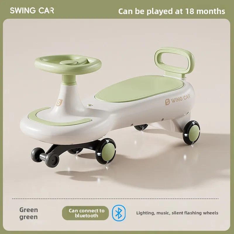 Kids Wobble Car 1 12 Anti Tip Silent Wheels Music Rocking Adults Sit Anti-rollover Children's Wiggle Car Adults Can Sit