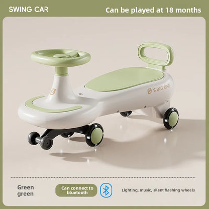 Kids Wobble Car 1 12 Anti Tip Silent Wheels Music Rocking Adults Sit Anti-rollover Children's Wiggle Car Adults Can Sit