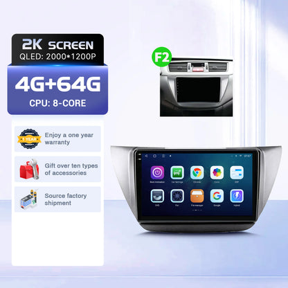 9" For Mitsubishi Lancer 9 CS 2000-2010 Car Radio 2K QLED Screen Android 16 Wireless BT Carplay Touch 4G WIFI