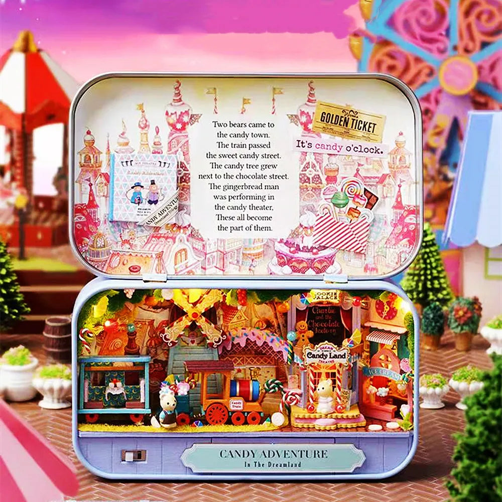 DIY 3D Doll House Handmade Funny Box Theatre Miniature Box Cute Dollhouses Assemble Kids Gift Toys