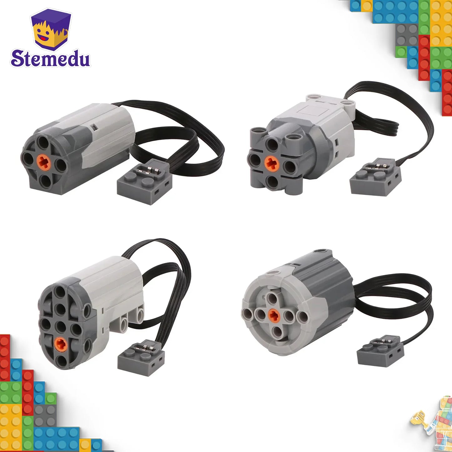 High-Tech Power Function Extension Parts M/L/XL/Sever Motor with All Brand Power Group MOC Technology PF Blocks Brick Toys DIY